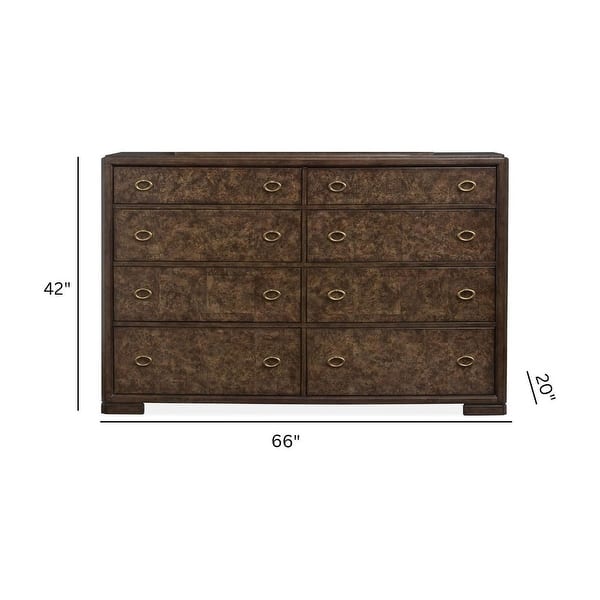 espresso brown dresser Lark Manor Aleidy 7 Double lasting drawer construction Espresso Finish Dressers - Bed