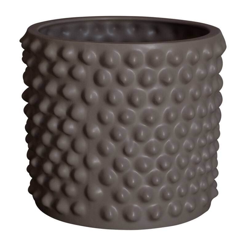 Medium Ceramic Flower Pot - 11.75" - Gray