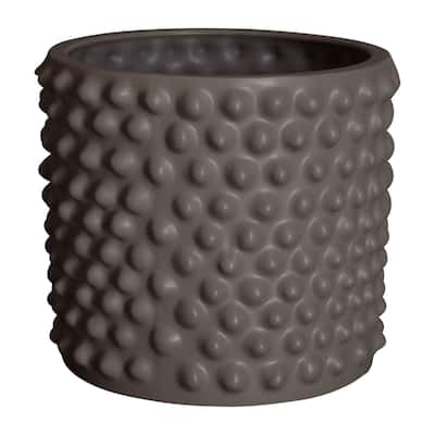 Medium Ceramic Flower Pot - 11.75" - Gray
