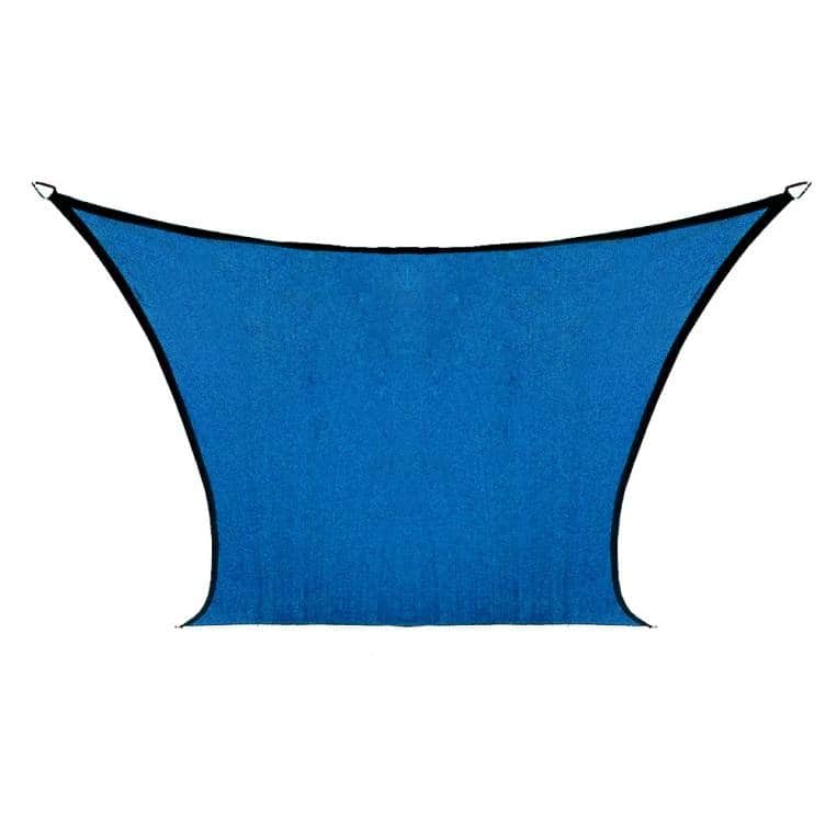 Boen Square Sun Shade Sail Canopy Awning UV Block for Outdoor Patio Garden and Backyard - Blue - 10'x10'