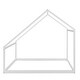 preview thumbnail 5 of 6, White Full Size Solid Wood House Bed with Roof for Kids