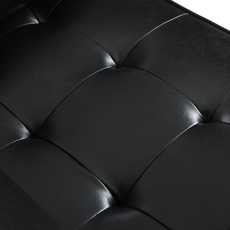 Malinta Contemporary Faux Leather Cushioned Club Chair by Christopher Knight Home