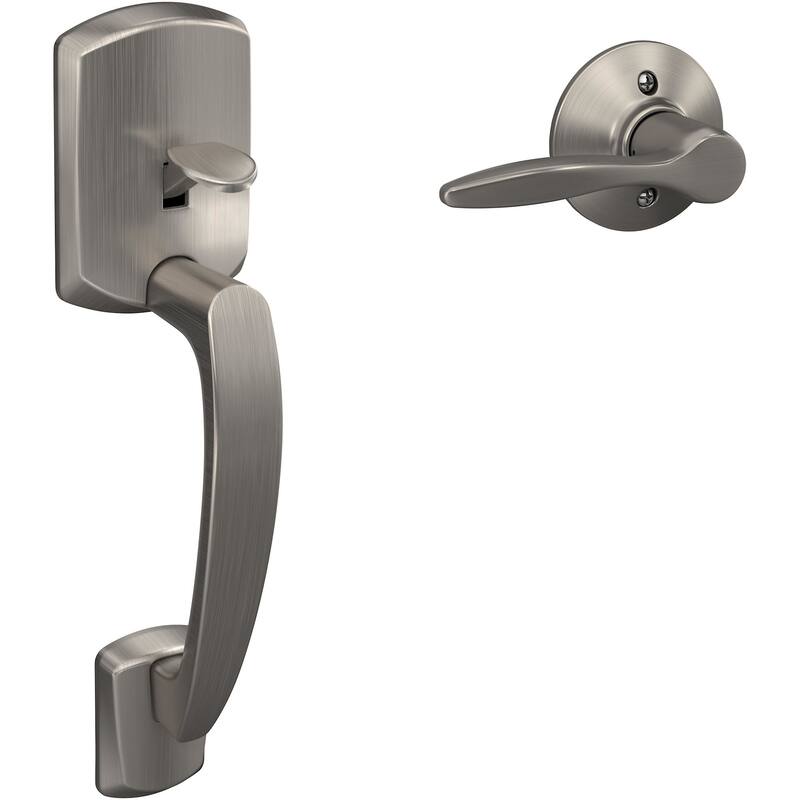 Schlage FE285-GRW-DEL-RH Greenwich Right Handed Sectional Lower Half - Satin Nickel