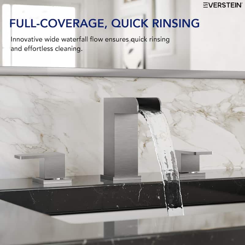Widespread Bathroom Faucet Hot/Cold Water Deck Mounted Roman Tub