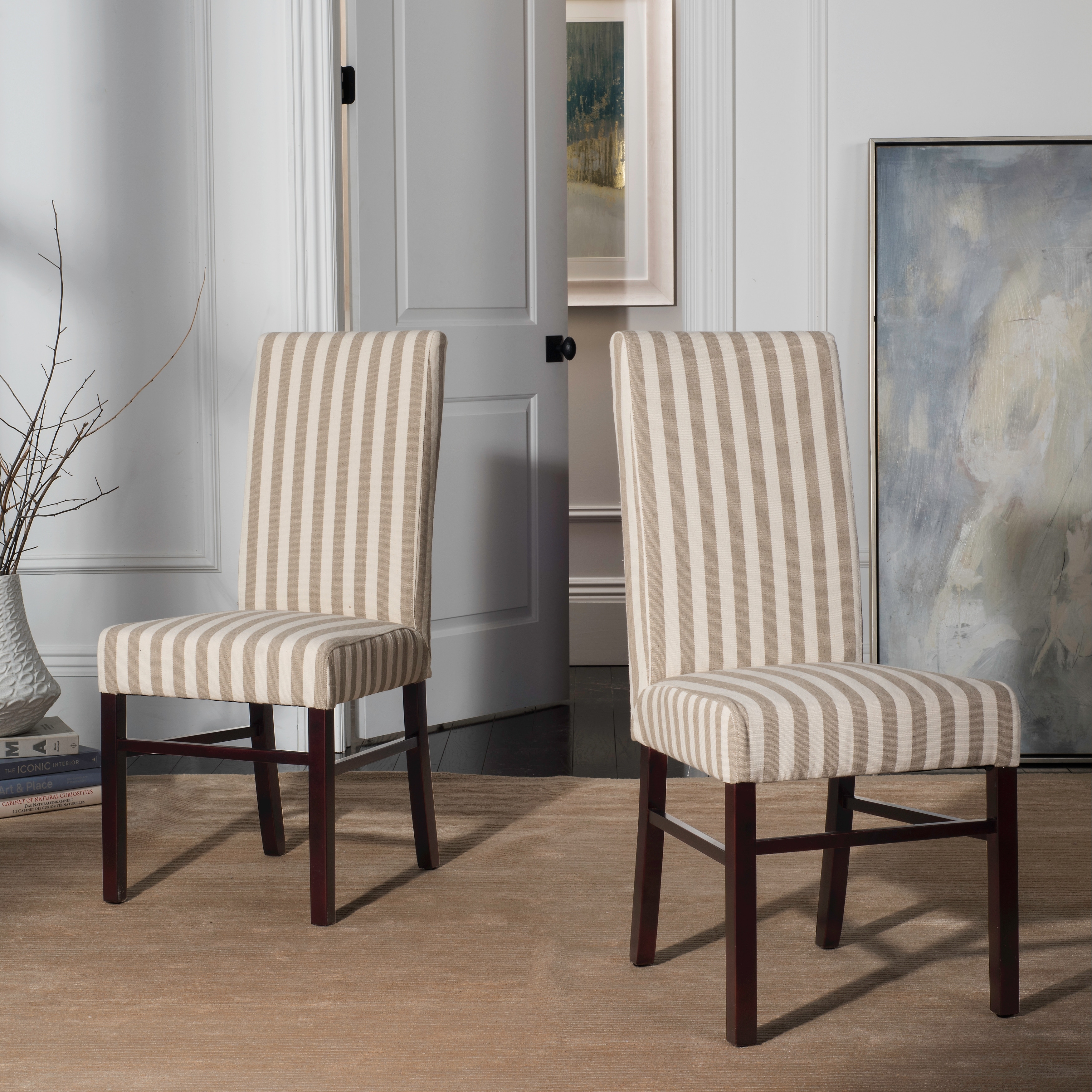 Gray parsons linen discount chair