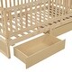 preview thumbnail 49 of 58, Wood Daybed with Fence and 2 Drawers,Split into Floor Bed and Sofa Bed