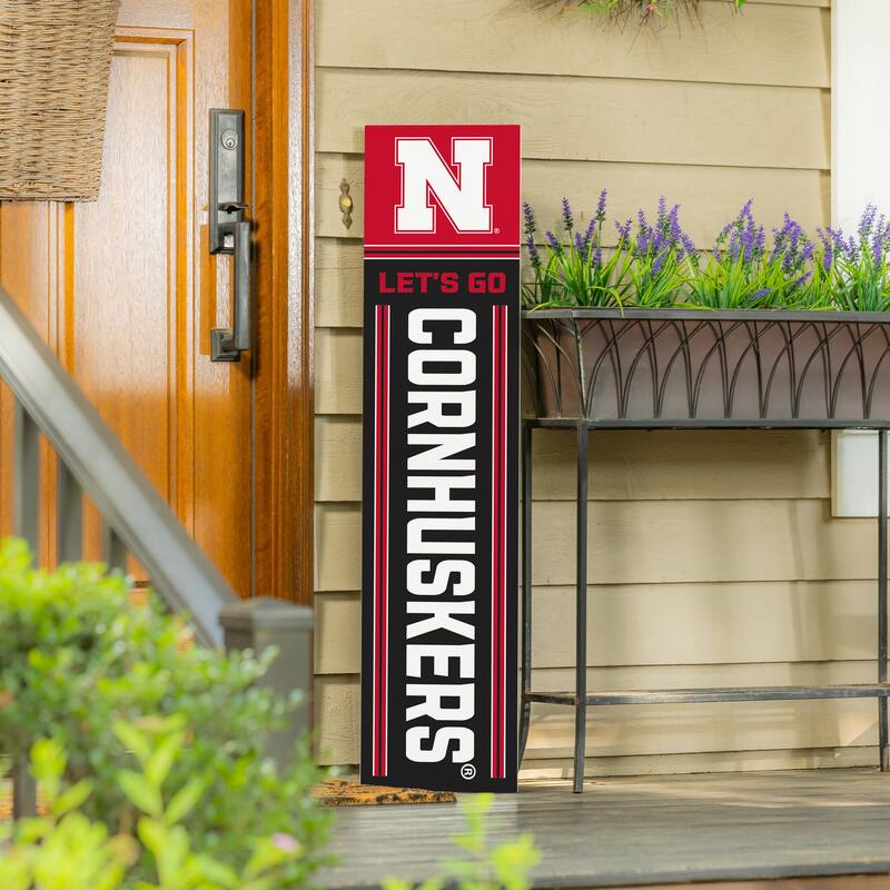 47" Double Sided Seasonal Porch Leaner, University of Nebraska - 47" x 11.25"