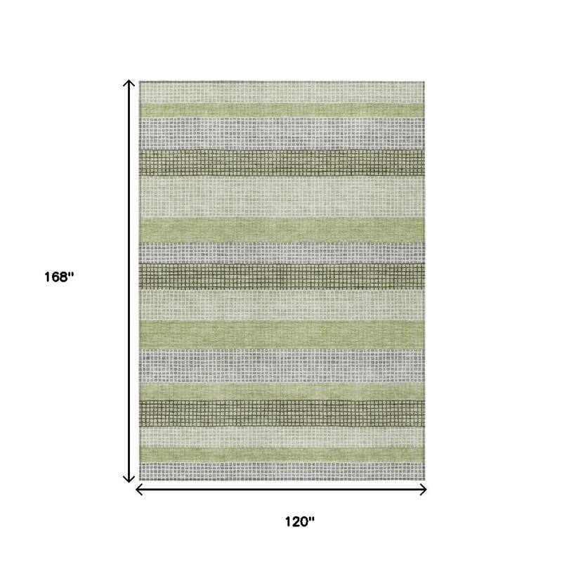 HomeRoots Striped Transitional Rectangle Outdoor Rug