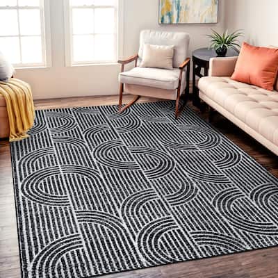 Modern Arch Pattern Stripe Area Rug