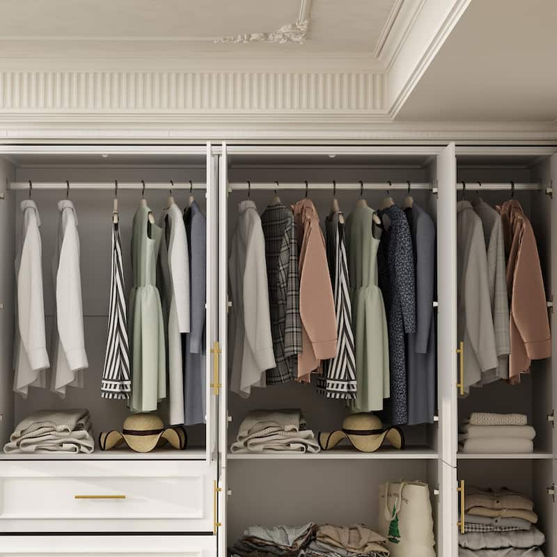 Combo Armoire Wardrobe Storage Cloest Modular Cabinet Dresser Lacquer