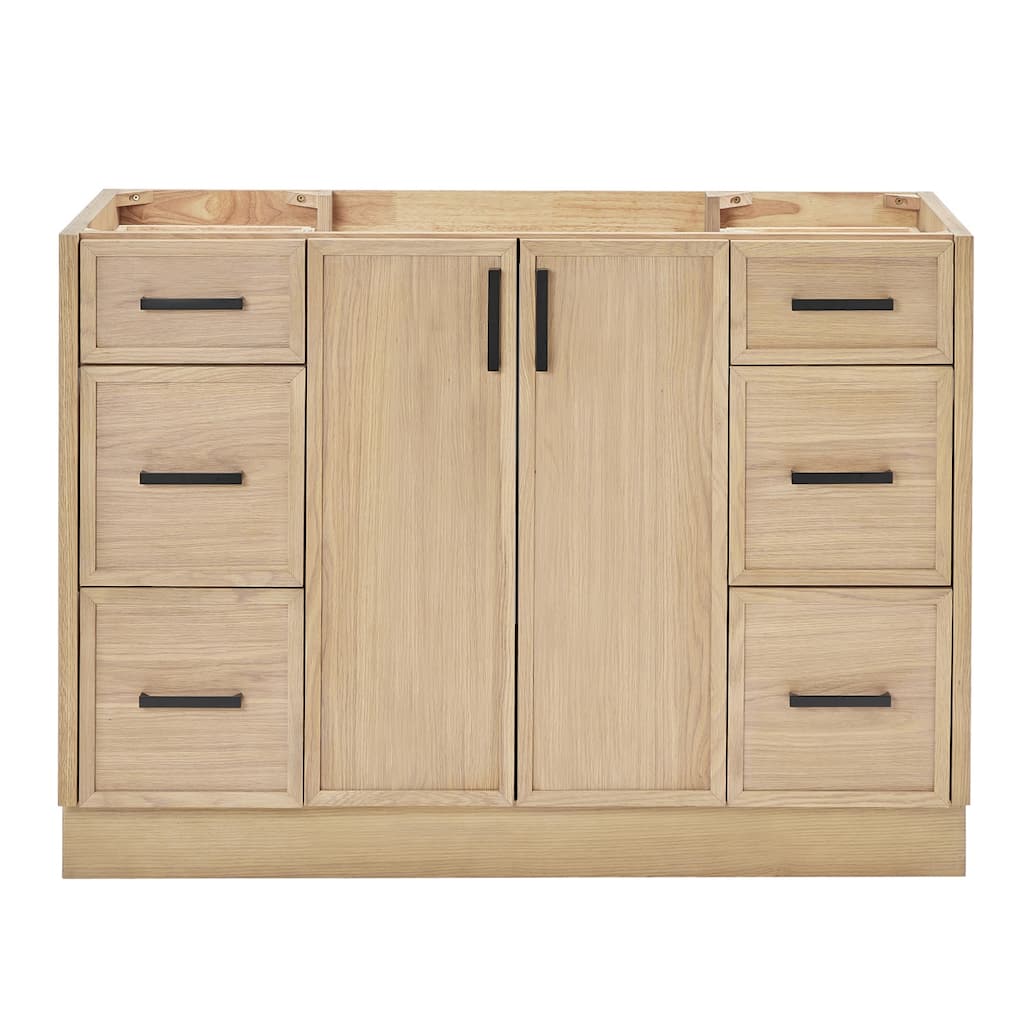 Ariel K48-BC Kelly 48" Double Free Standing Vanity Cabinet Only