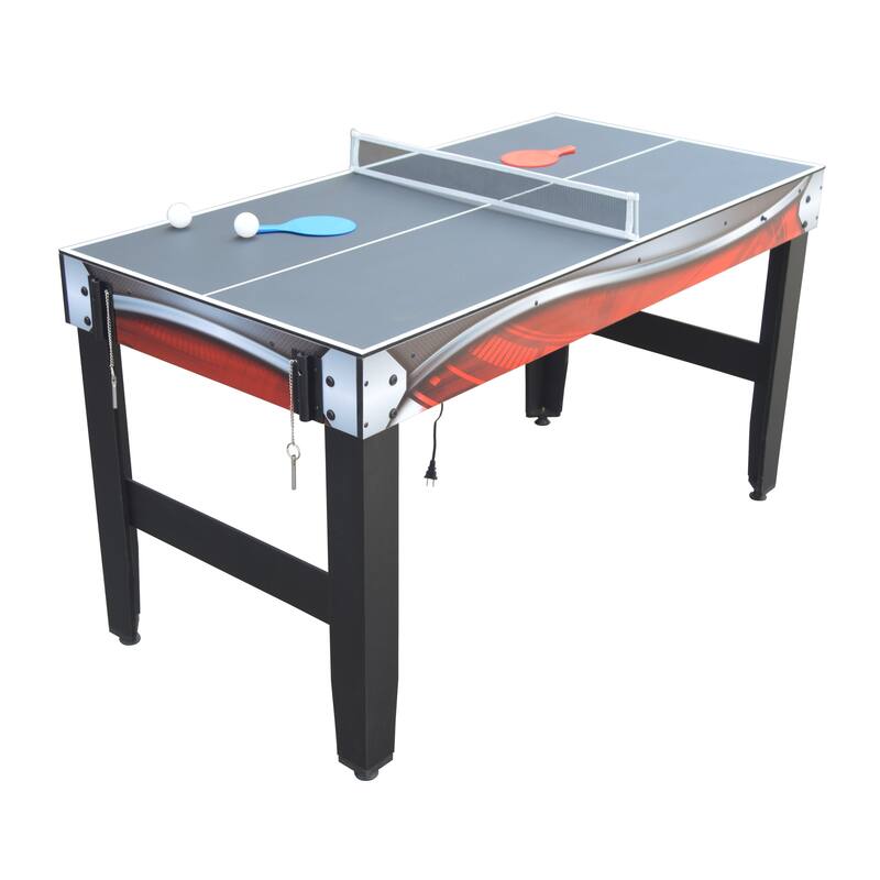 Hathaway Scout 54-in 4-in-1 Multi Combo Game Table, Air Hockey, Arcade Basketball, Table Tennis, Dry Erase Board