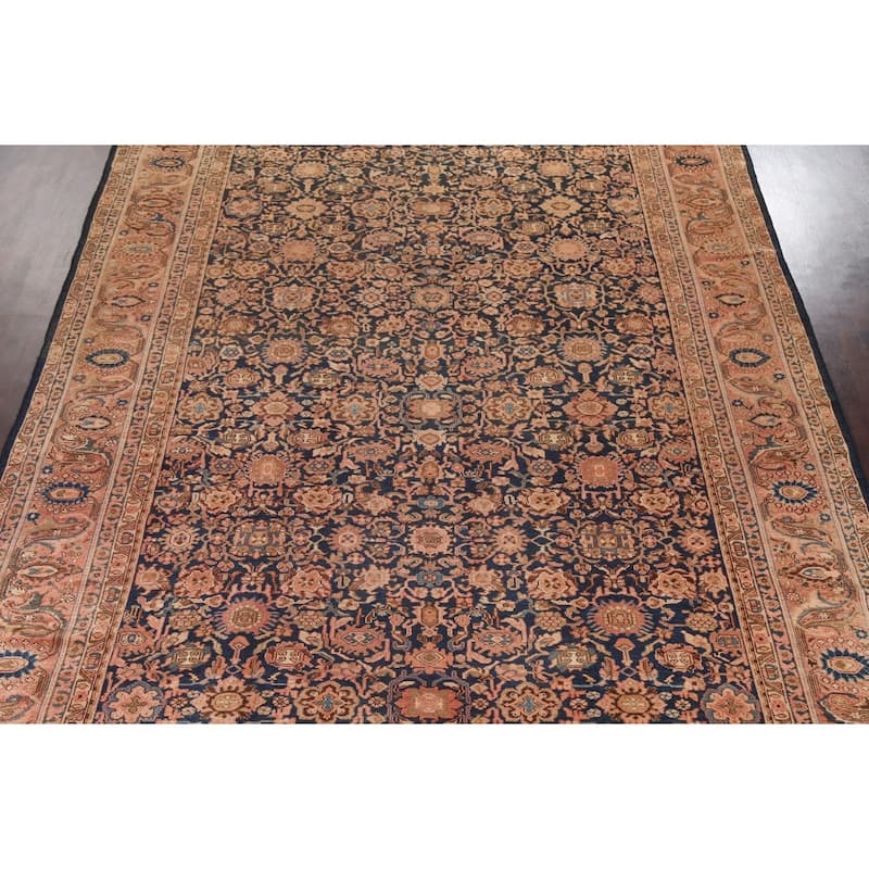 Pre-1900 Antique Malayer Persian Area Rug Handmade Large Wool Carpet - 10'4" x 16'9"