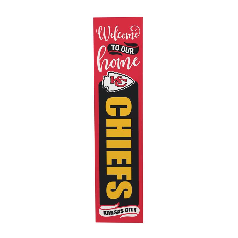 47" Double Sided Seasonal Porch Leaner, Kansas City Chiefs - 47" x 11.25"