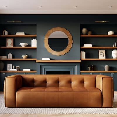 Poly & Bark Capa 92" Sofa - Full Grain Genuine Italian Leather