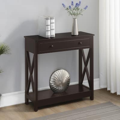 Convenience Concepts Oxford 1 Drawer Entryway Hall Table with Shelf