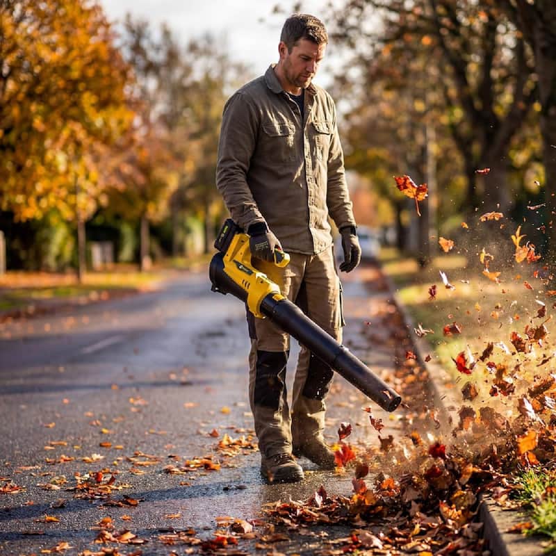 550CFM/ 130MPH Cordless Leaf Blower, 6 Variable Speed for Lawn Care, Yard, Garden, Driveway