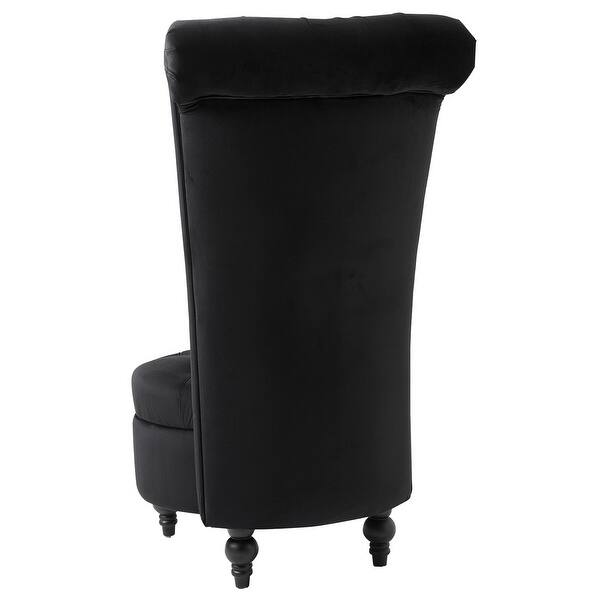 Black Tufted High Back Plush Velvet Upholstered Accent Low Profile Chair Overstock 32072454
