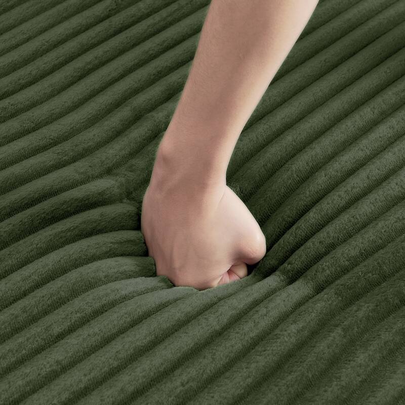 112.6" Corduroy L-Shaped Modular Sectional Sofa with Sleeper (Left)