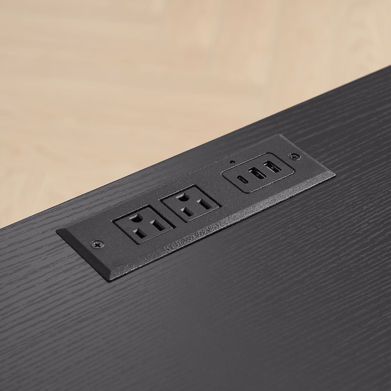 Modern Writing Study Desk with Drawers USB Ports and Power Outlet