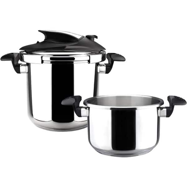 slide 2 of 9, Magefesa Nova Stainless Steel Pressure Cooker Set - 4.2 & 6.3 Qts