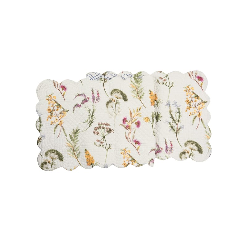 14" x 51" Genevieve Floral Table Runner - Yellow