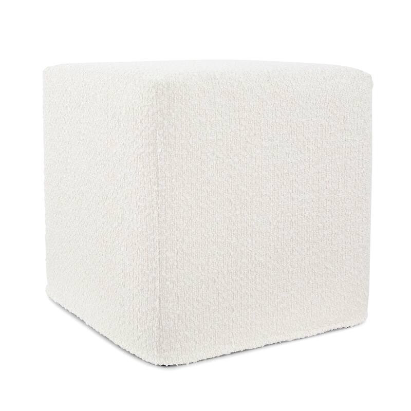 Allan Andrews No Tip Short Block Ottoman with Cover, Barbet Collection - Natural