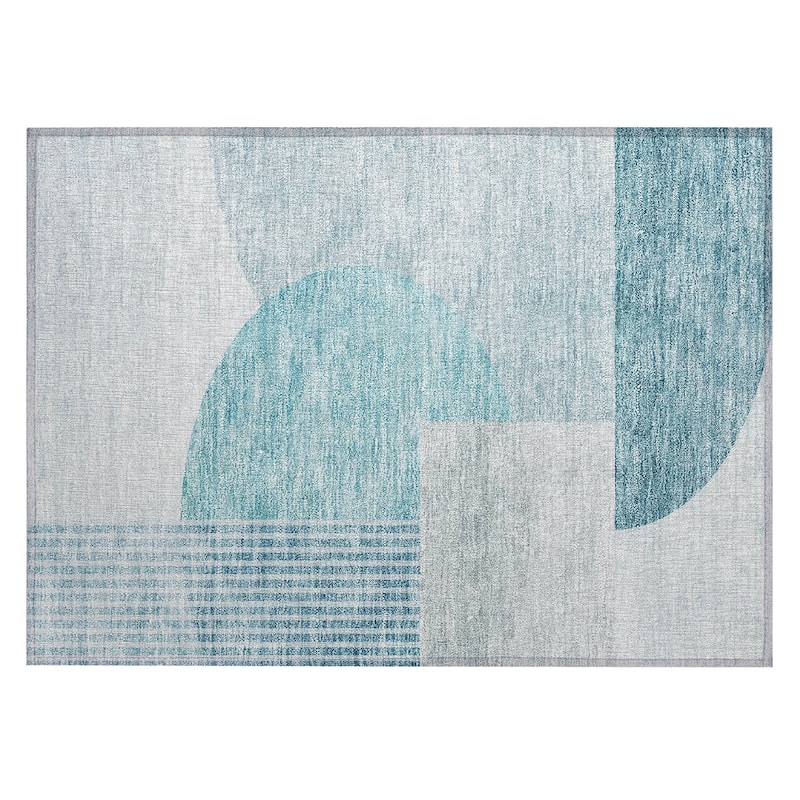 Machine Washable Indoor/ Outdoor Chantille Contemporary Modern Rug