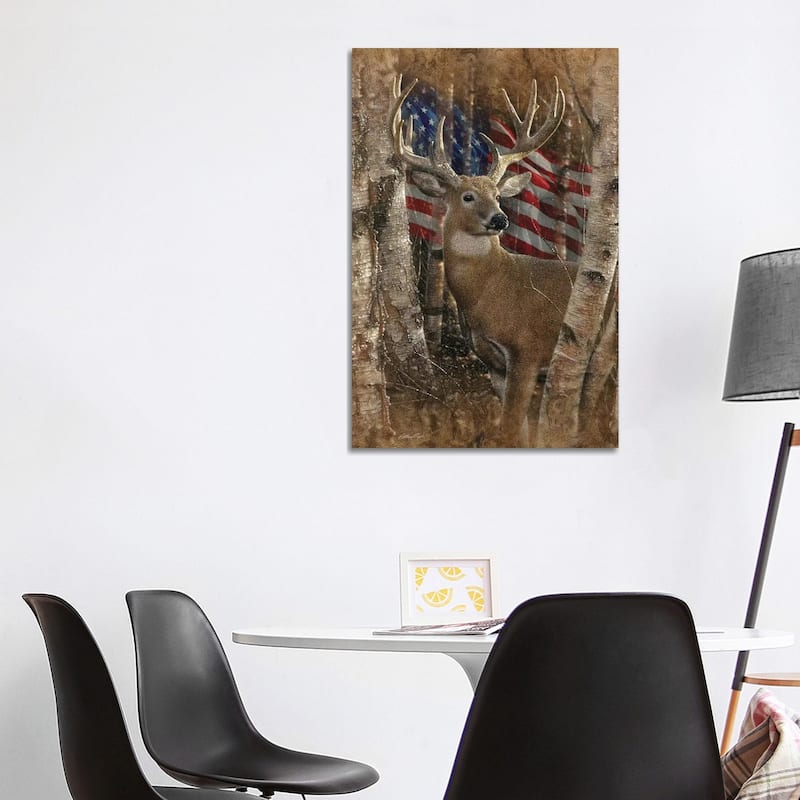 iCanvas "Whitetail Buck - America" by Collin Bogle Canvas Print - 40x26x1.5