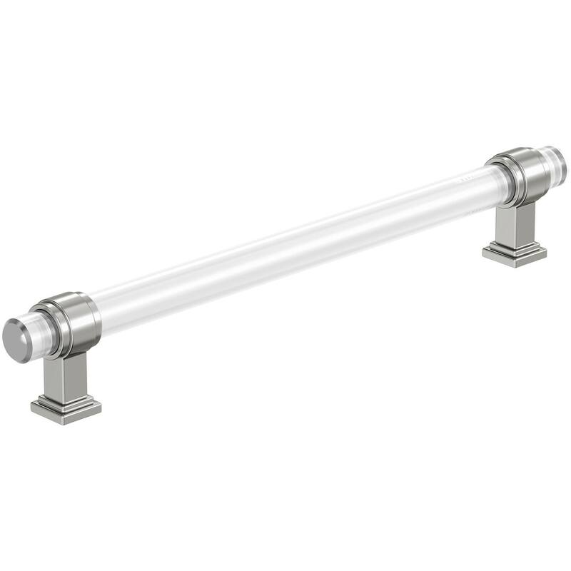 Amerock BP36661 Glacio 8" Center to Center Bar Cabinet Pull - Clear / Polished Chrome