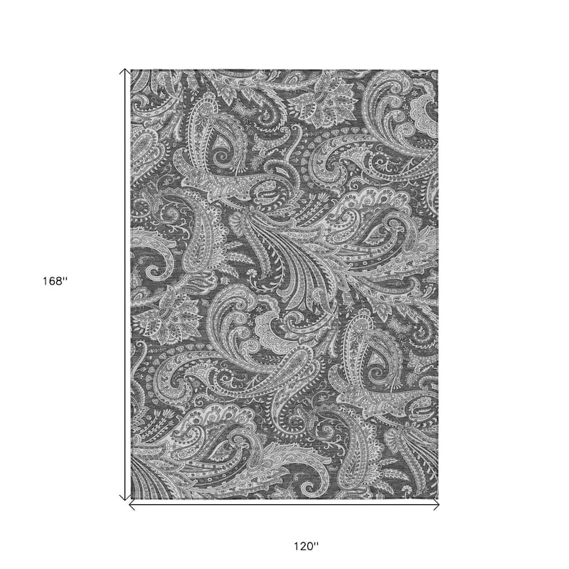 HomeRoots Paisley Transitional Rectangle Outdoor Rug