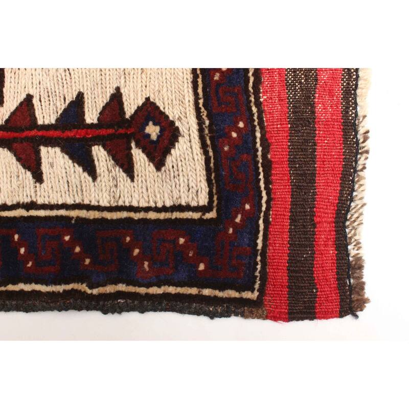 ECARPETGALLERY Hand-knotted Teimani Ivory Wool Rug - 2'8 x 4'1