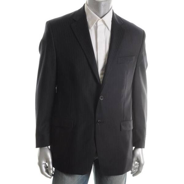 Shop Lauren Ralph Lauren Mens Total Comfort Two Button Suit Jacket Wool Pinstripe Navy 42r Overstock 28382201