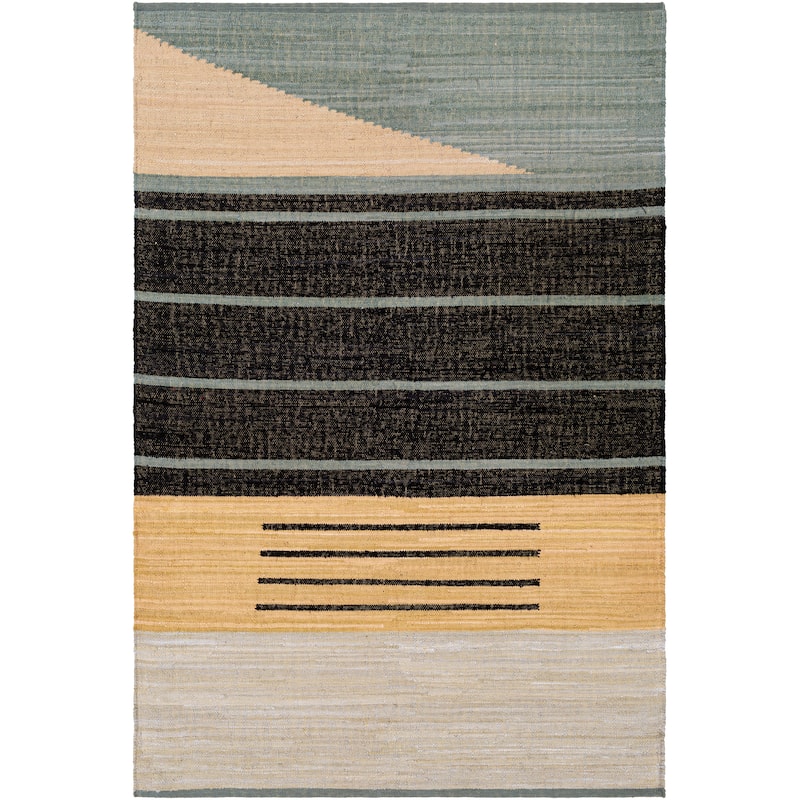 Livabliss Clapham Hand Woven Geometric Cotton Rug