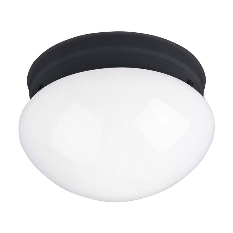Maxim Essentials - 588x 8" Wide Flush Mount Bowl Ceiling Fixture - Black
