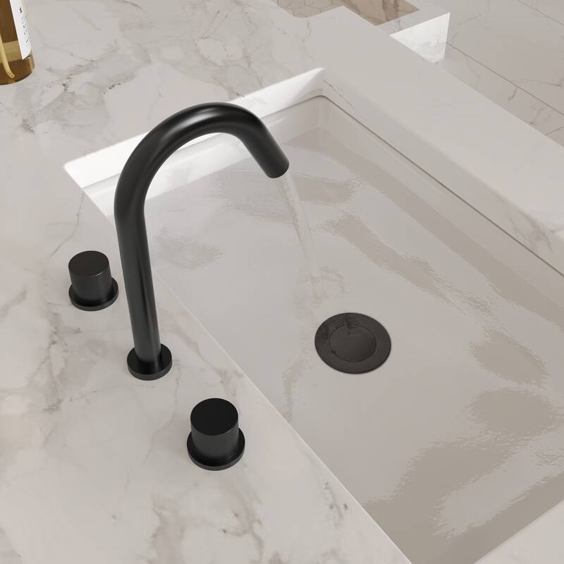 GRANDJOY 8" High Arc Widespread Double Handle Faucet