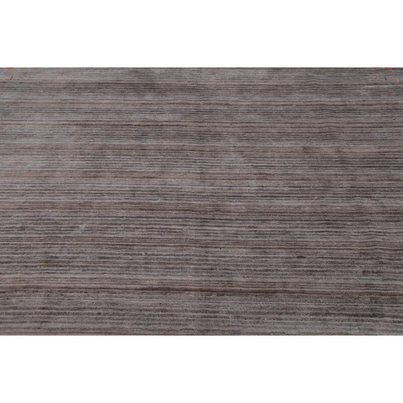 Hand Knotted Oriental 100% Wool Carpet Tribal Tribal Greys & Charcoal Gabbeh Area Rug - 9' 10'' X 8' 0''