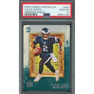 Jalen Hurts 2020 Panini Chronicles Gridiron Kings Rookie Card #GK5 Graded PSA 10 - 8'6" x 11'6"