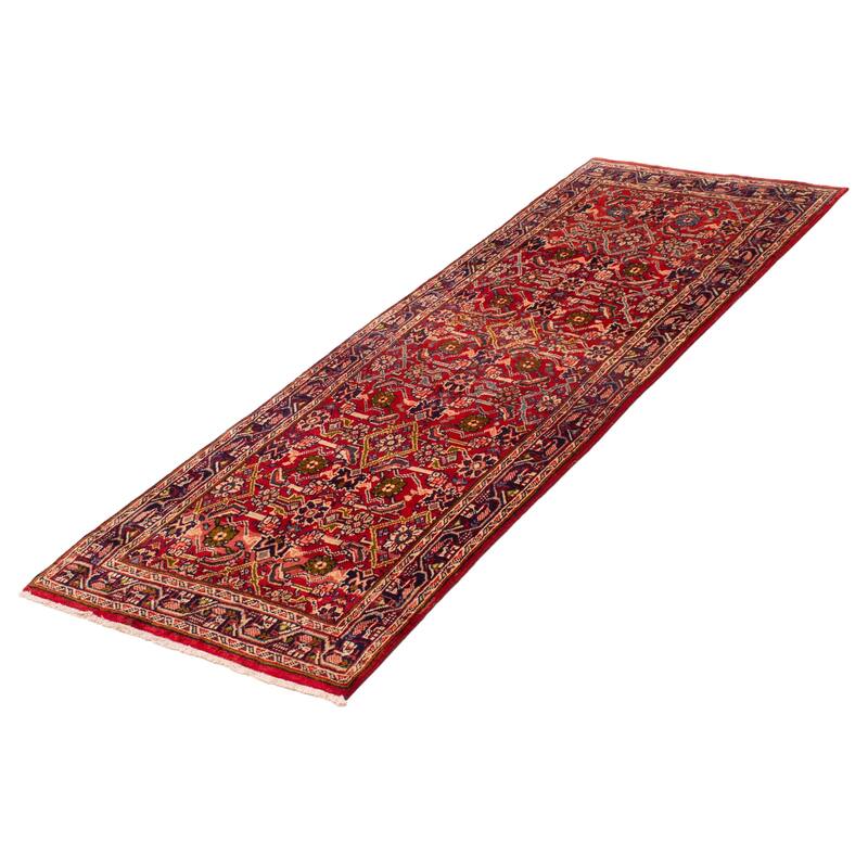 ECARPETGALLERY Hand-knotted Andelz Red Wool Rug - 3'3 x 9'3