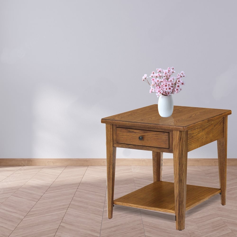 Chromcraft Peter Revington End Table in Chestnut Finish