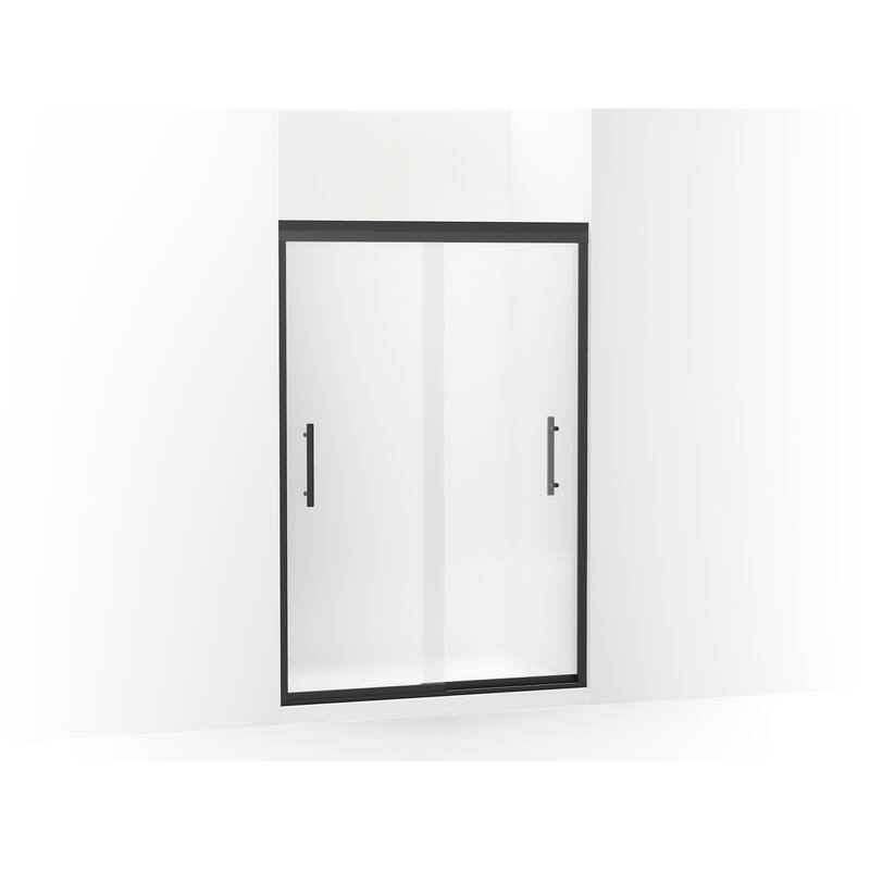 Sterling Finesse 70-1/16" High x 47-5/8" Wide Sliding Framed Shower - Matte Black Frame Finish with Frost Clear Glass