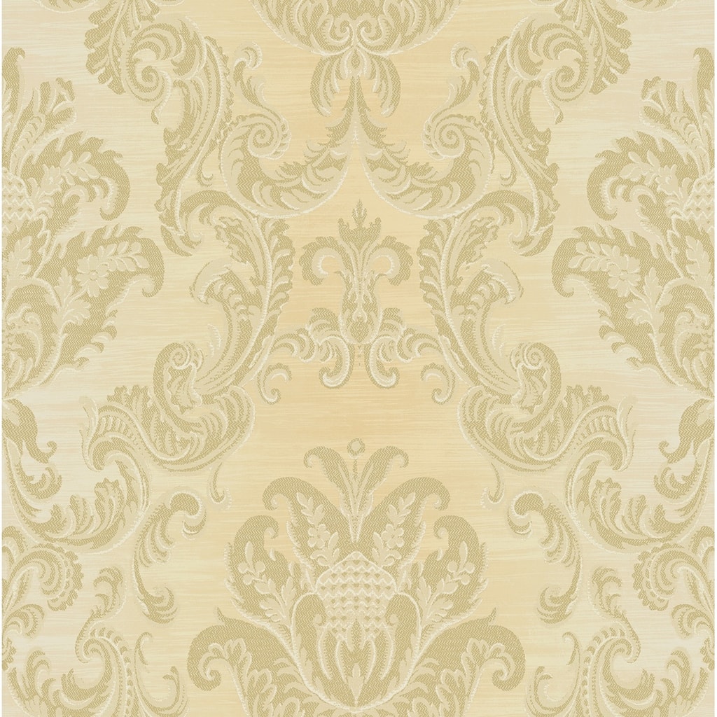 Seabrook Designs Woodcroft Damask Unpasted Wallpaper