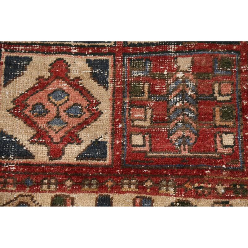 Hand Knotted Oriental 100% Wool Carpet Traditional Geometric Multi-Colored Bakhtiari Area Rug - 6' 5'' X 4' 9''