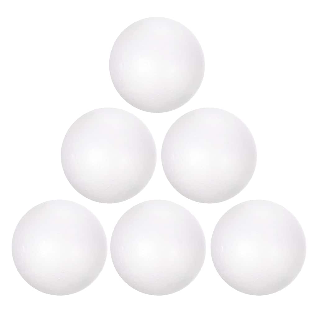 16Pcs 4" White Foam Balls Polystyrene Solid for Art and Decorations