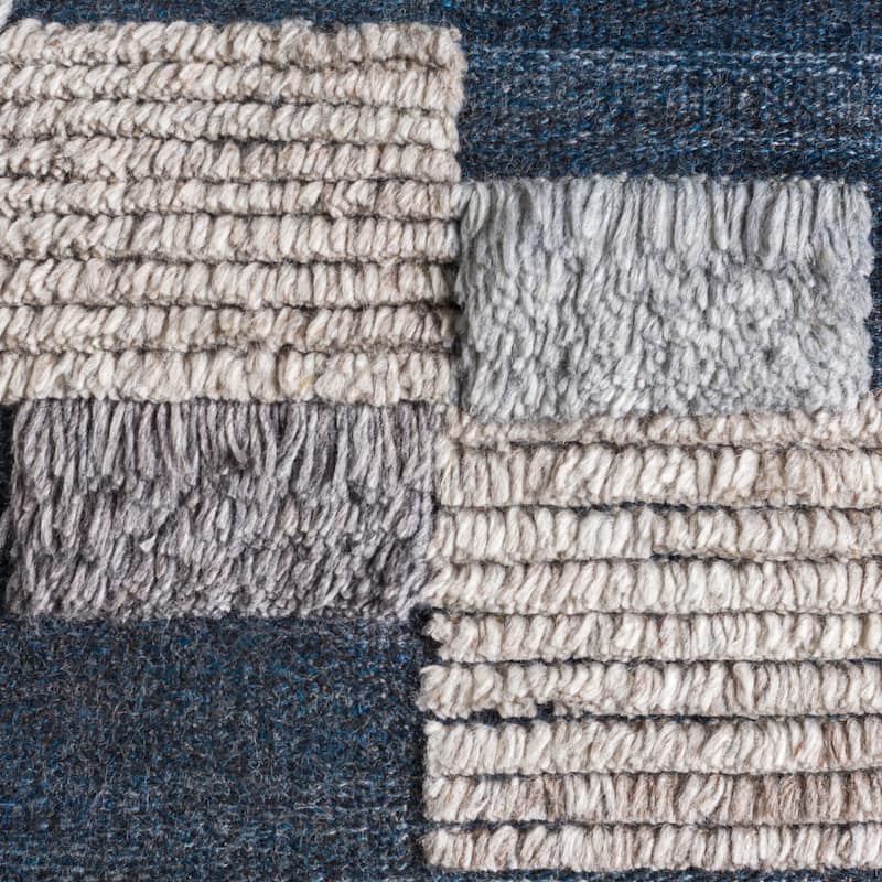 Rohan Modern Shaggy Hand Knotted Throw Pillow