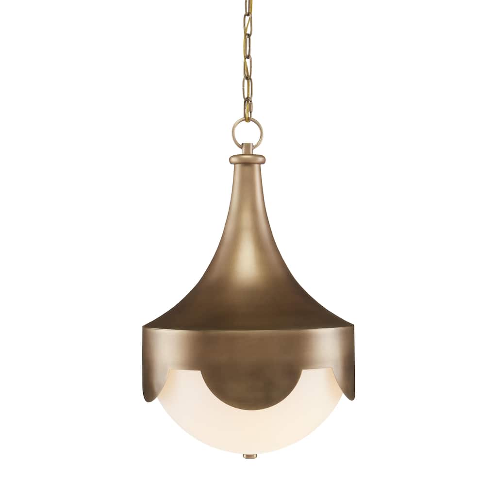 Currey & Company Pasha Brass Pendant - 23"h x 14.25"dia