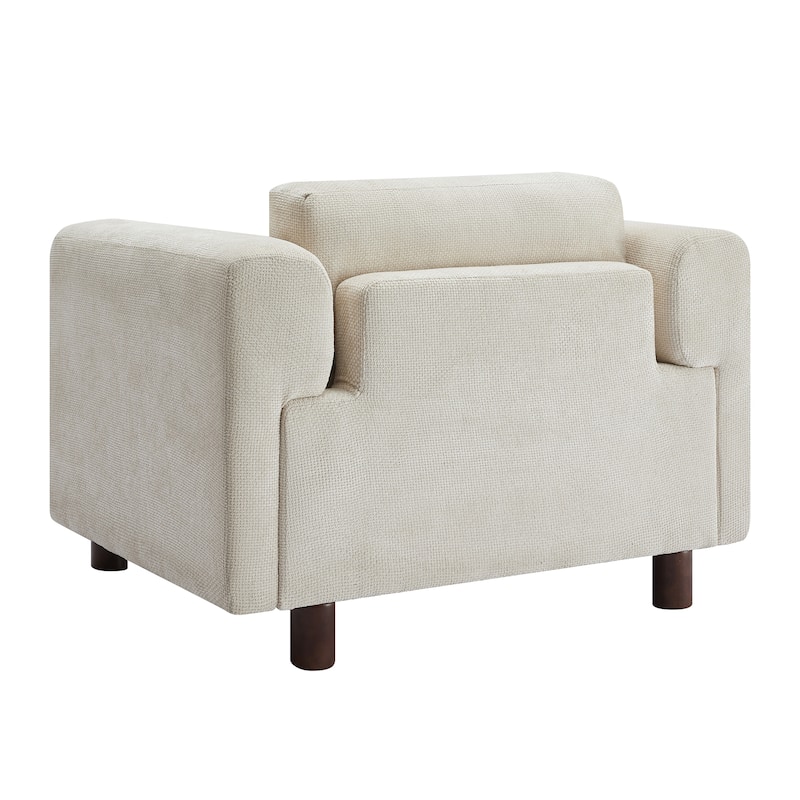 Roomfitters Oversized Accent Armchair, Comfy Single Sofa for Living Room, Bedroom or Office, Woven Velvet Upholstery