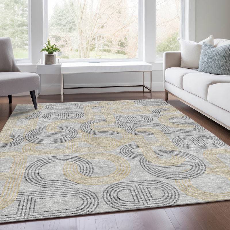 Premium Washable Super Contemporary Deco Soft Mayfield Rug