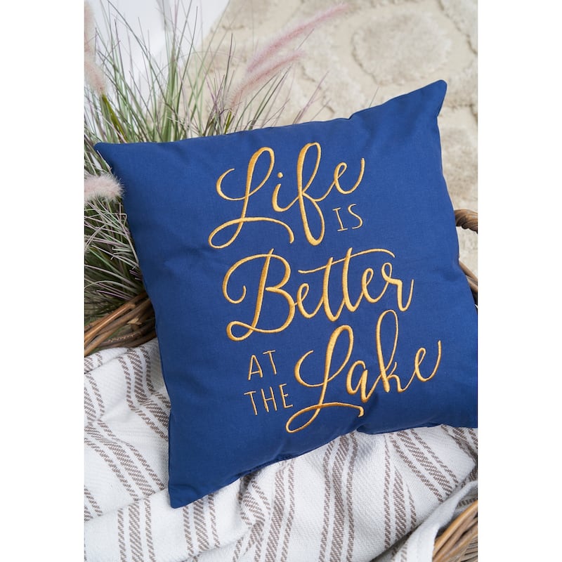 Life Is Better At Lake Pillow