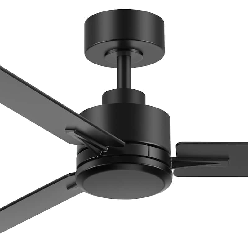 48-in Indoor Black Ceiling Fan with Remote without Light(3-Blade)